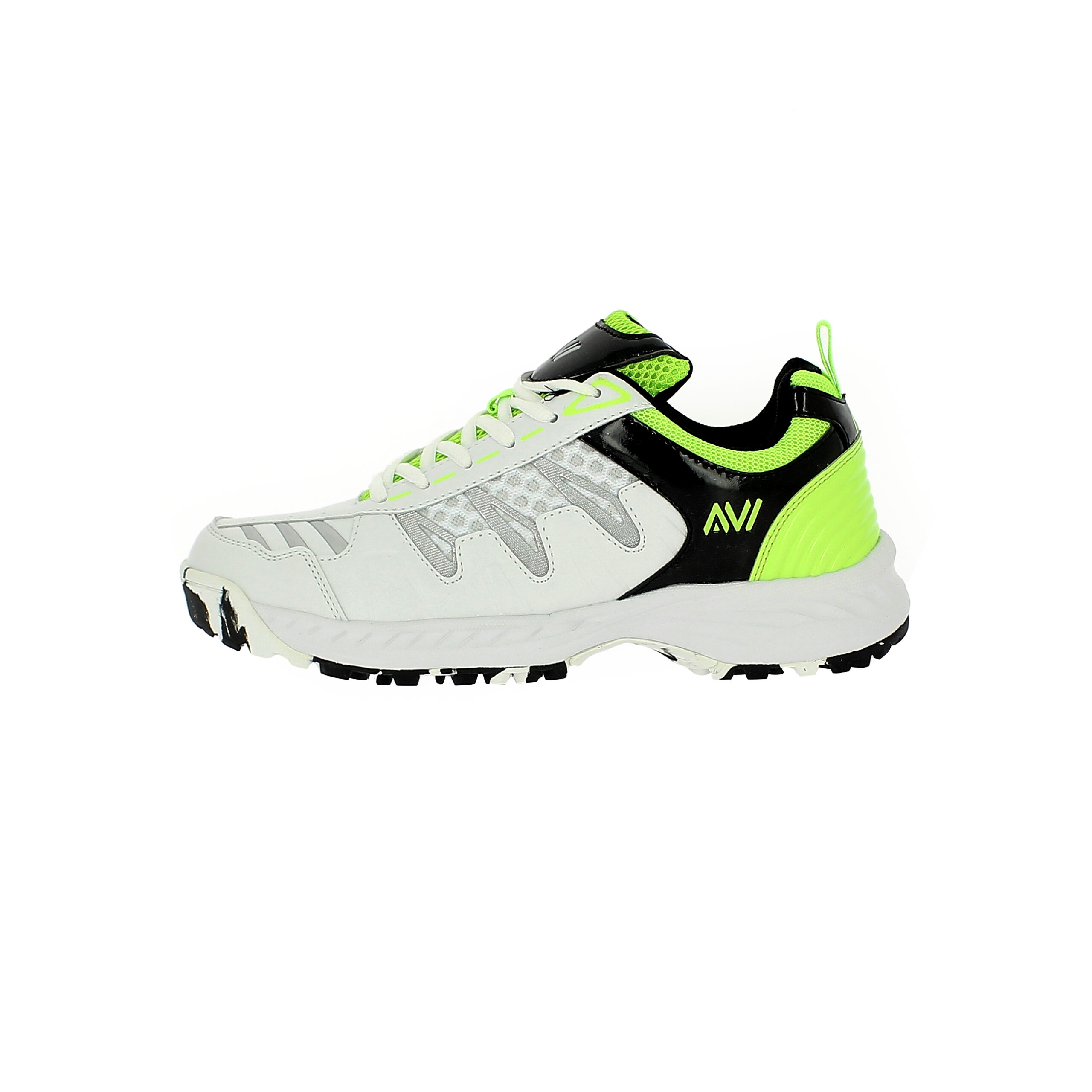 AVI Unisex LACING CRICKET Shoe WHITE/LIME | DSI Footcandy
